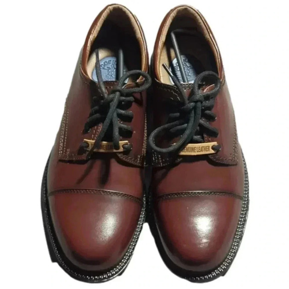 DOCKERS Cordovan Cap Toe Lace up Oxford Shoe size 8.5 - Picture 1 of 8